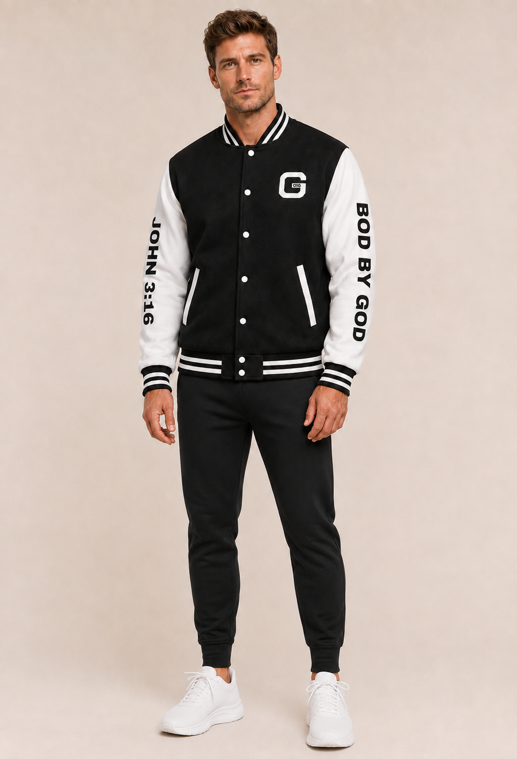 BOD BY GOD Signature Christian Varsity Jacket