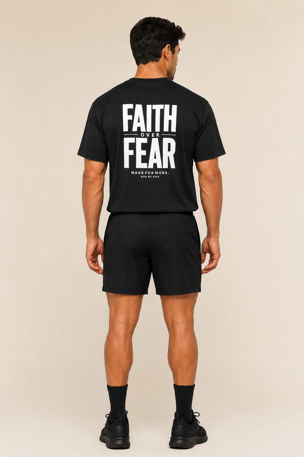 FAITH OVER FEAR Signature Tee | BOD BY GOD Premium Christian T-Shirt