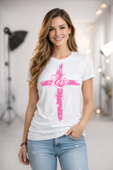 Jesus Love Tee - Women’s Christian Faith Shirt, 100% Cotton