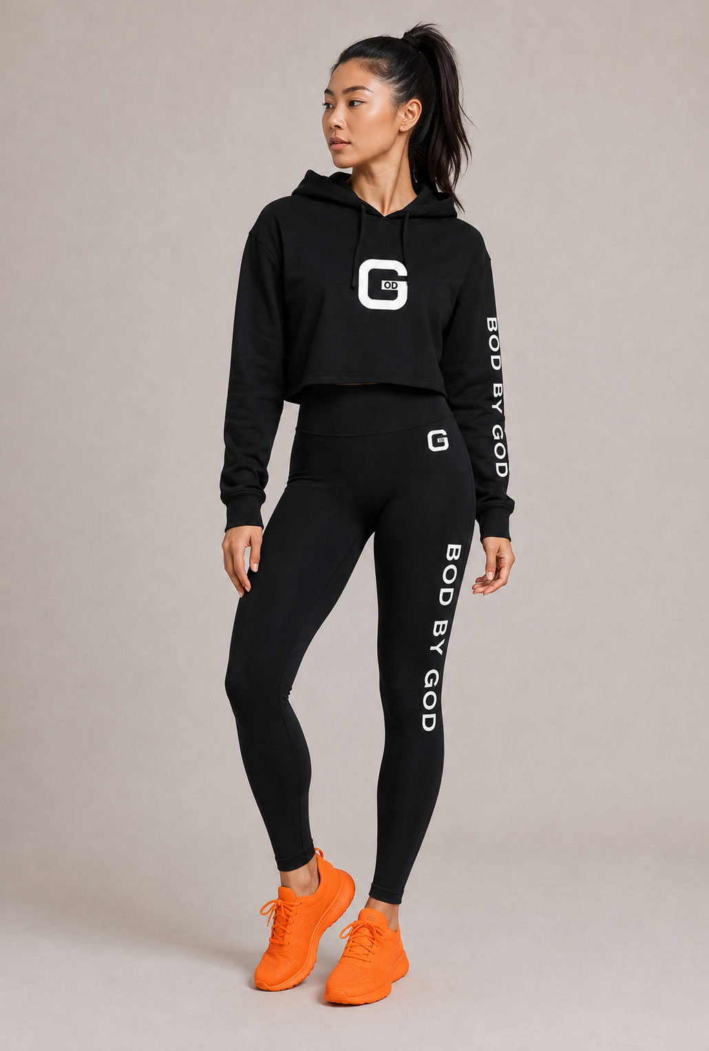 FAITH OVER FEAR SIGNATURE Crop Hoodie