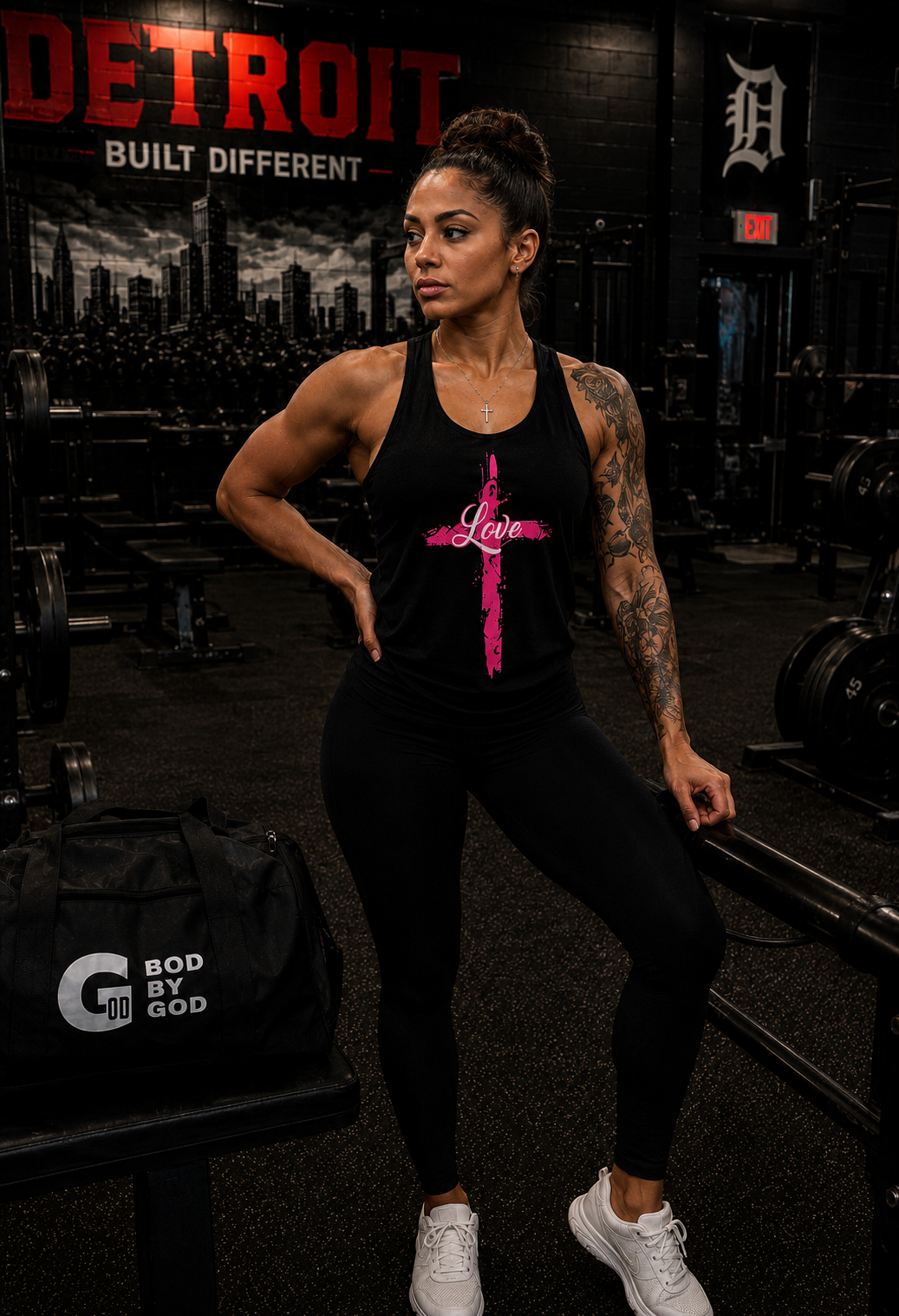 JESUS PINK Women's Racerback Tank