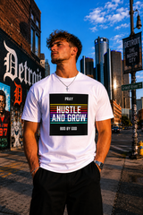 Pray, Hustle & Grow Faith Tee - Support Compassion