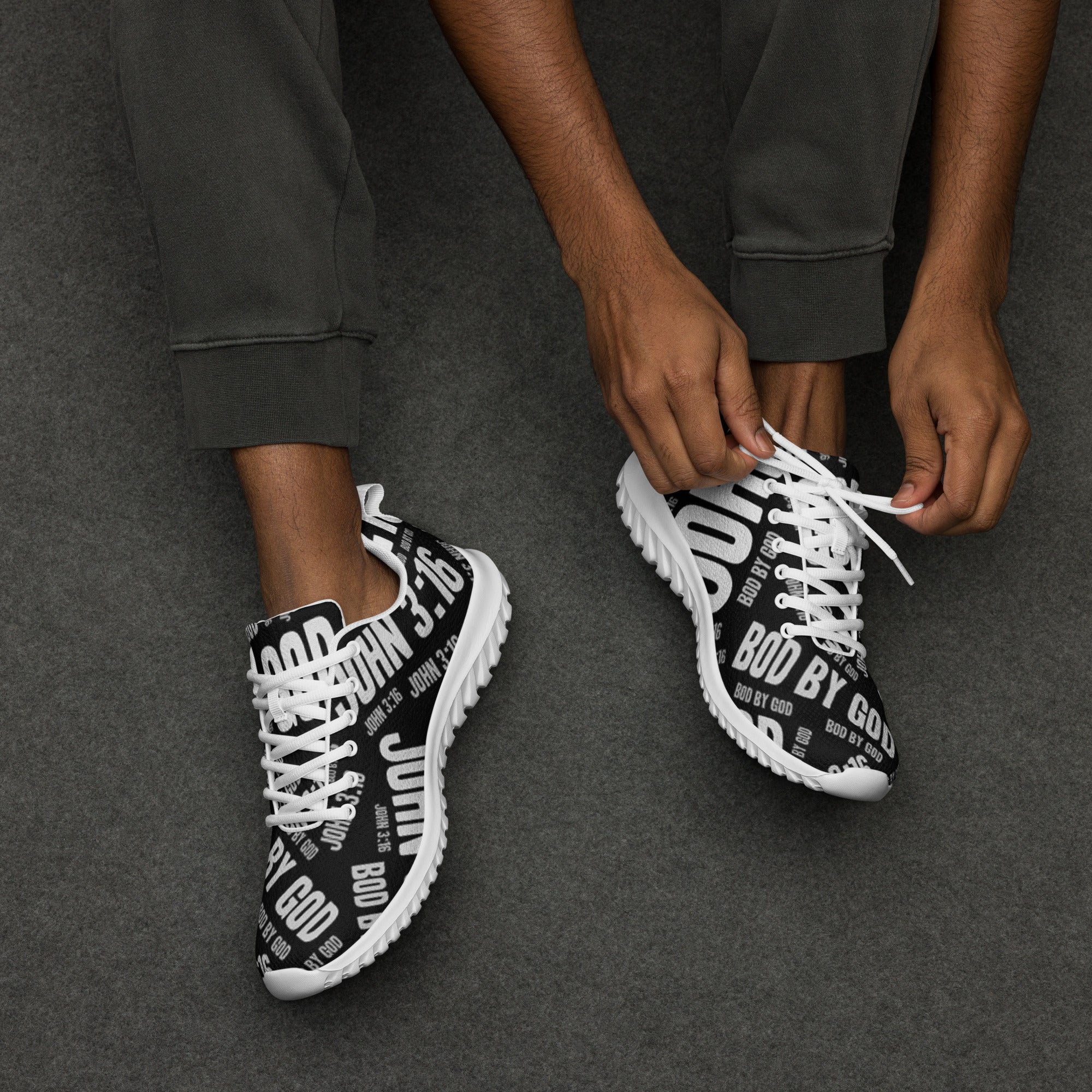 Men's BOD BY GOD John 3:16 Athletic Shoes